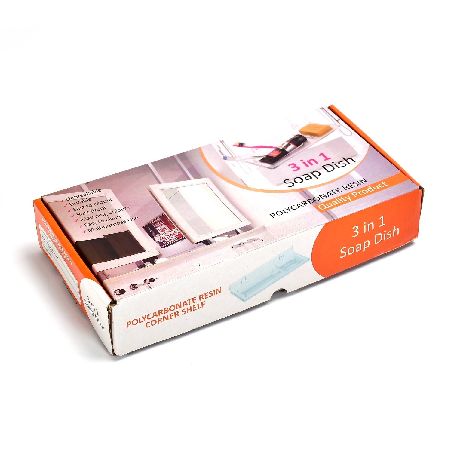 Elegant 3-in-1 glass soap dish, fits on any stand Elegant 3-in-1 glass soap dish, fits on any stand